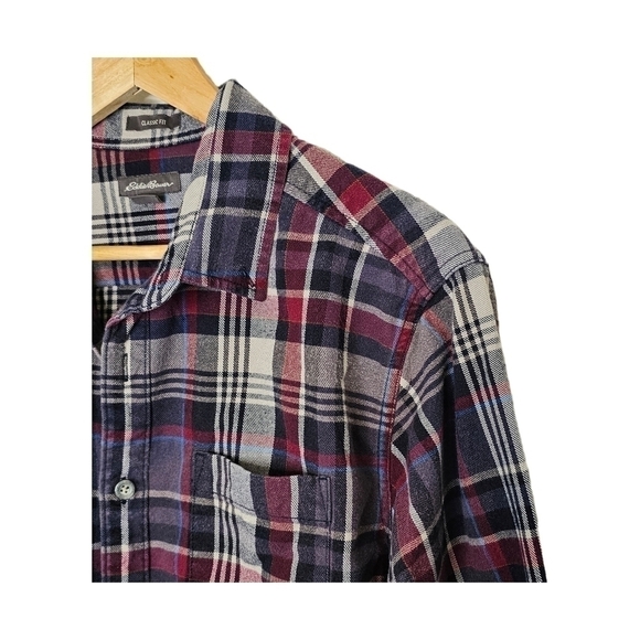 Eddie Bauer classic fit heritage plaid button down shirt size Large - Picture 4 of 10